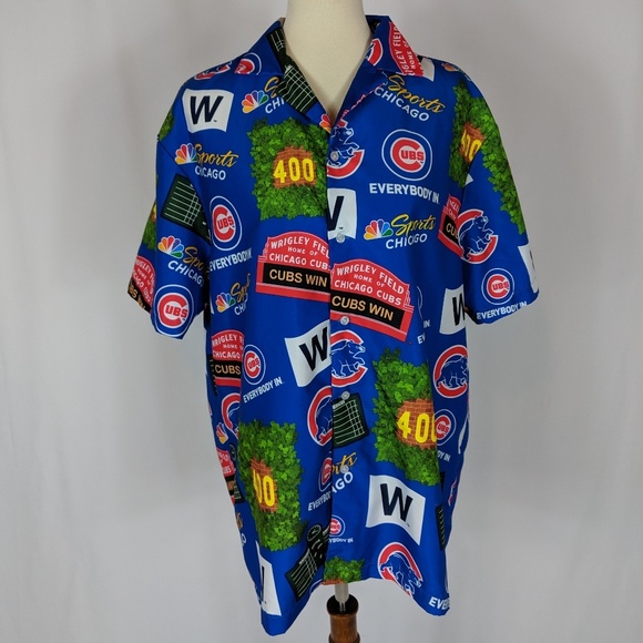 Associated Premium Corporation, Shirts, Chicago Cubs Win Hawaiian Style Button  Up Shirt